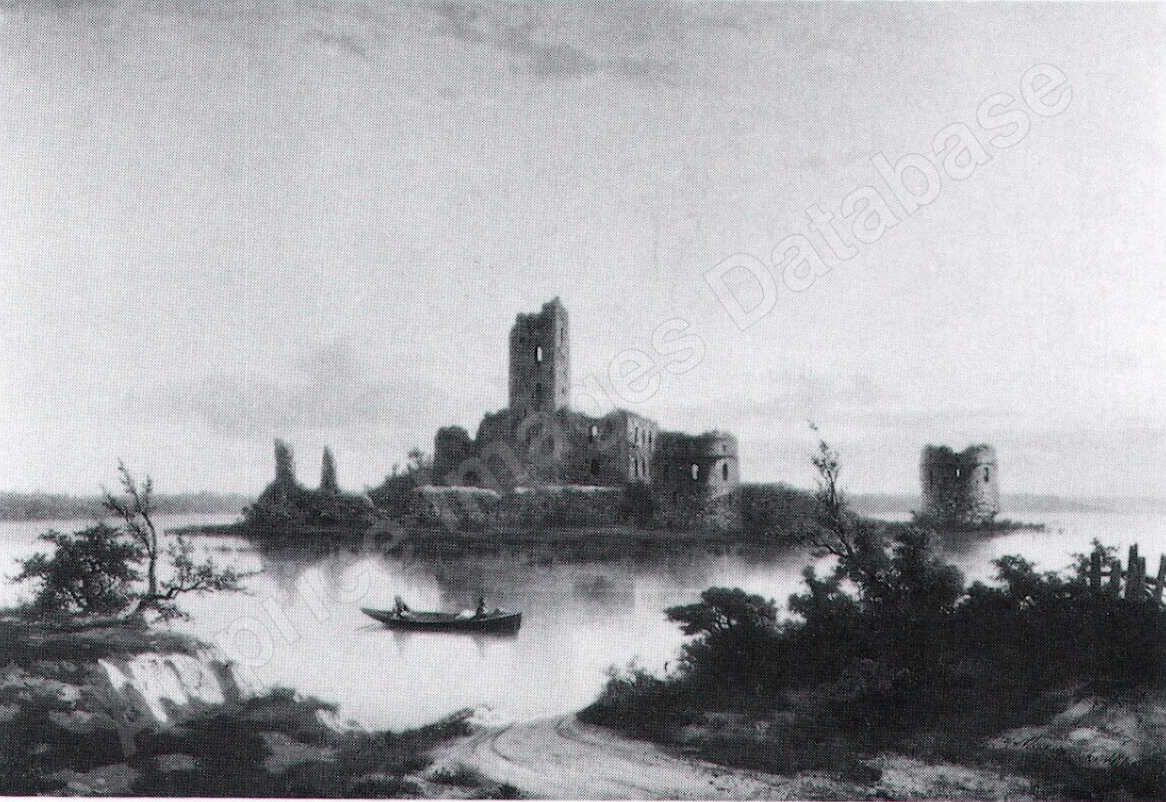 Burgruine auf einer Insel
