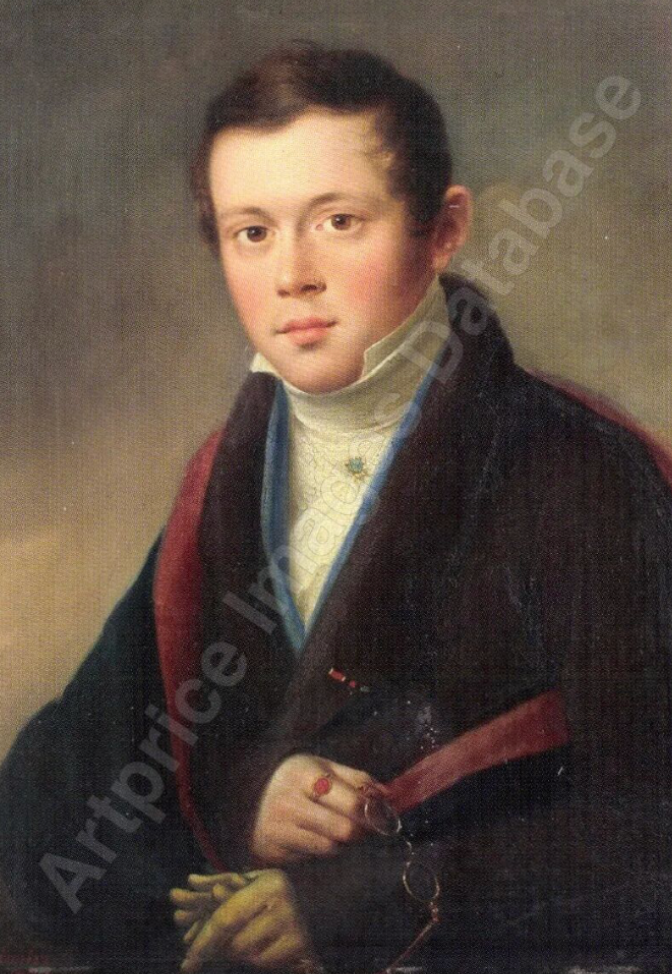 Józef Oleszkiewicz, Portrait eines jungen, wohl russischen Adligen, 1822