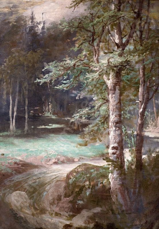 Michał Elwiro Andriolli, Pejzaż leśny (Forest Landscape)